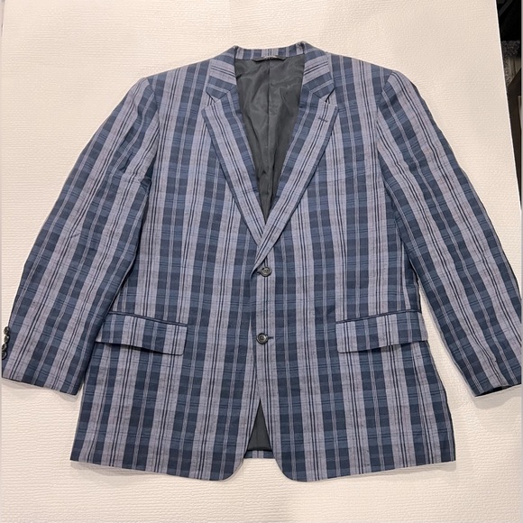 Nordstrom Blue and Gray Sport Coats with Classic CutShell 100% Linen46R